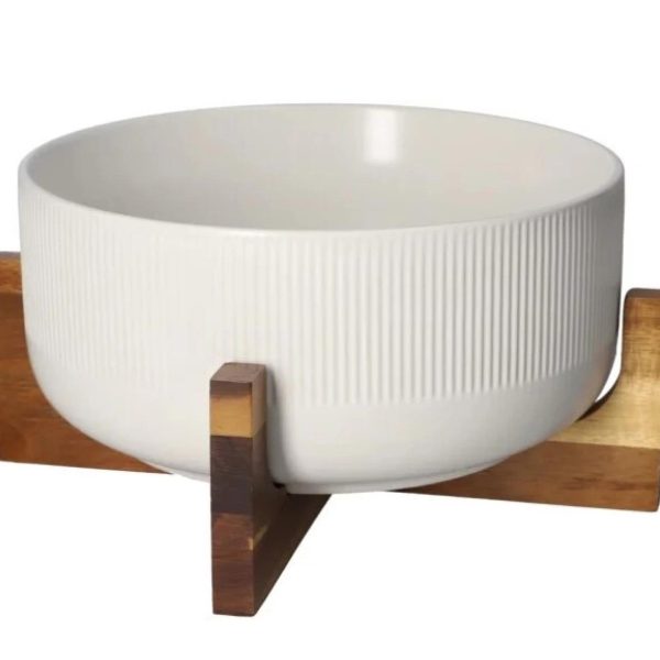 Alternative view of Salad Bowl and Wooden Frame - 2.7L