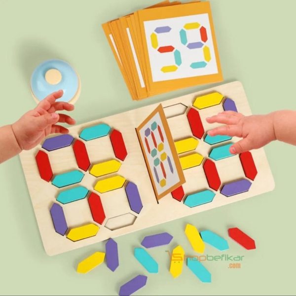 Alternative view of Wooden Pattern Battle Game