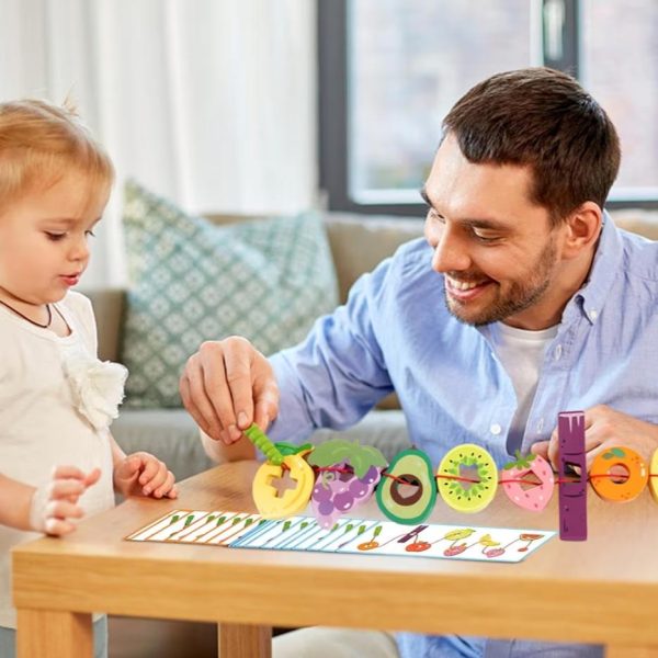 Alternative view of Worm Eats Fruit and Threads Game