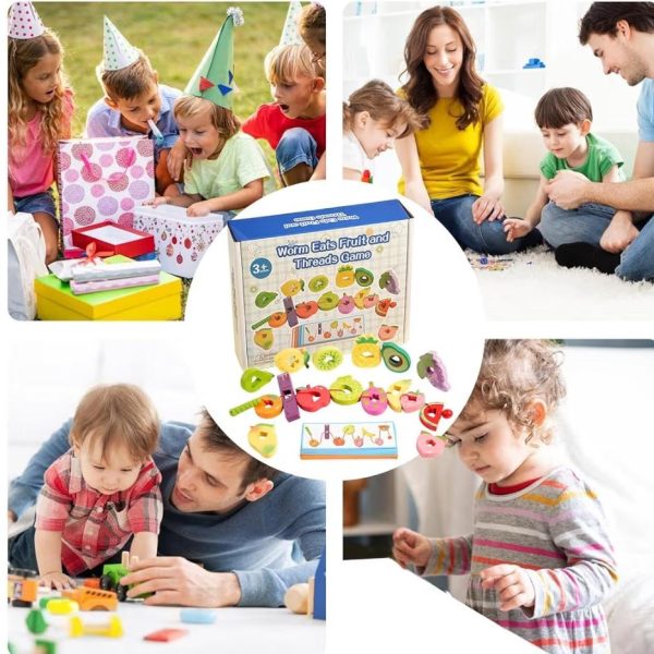 Worm Eats Fruit and Threads Game