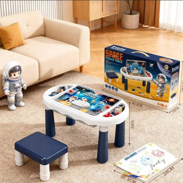 6 in 1 Multifunction Space Explore Puzzle Table