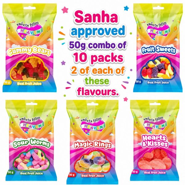 Sweets From Heaven 50g Mini Packets.