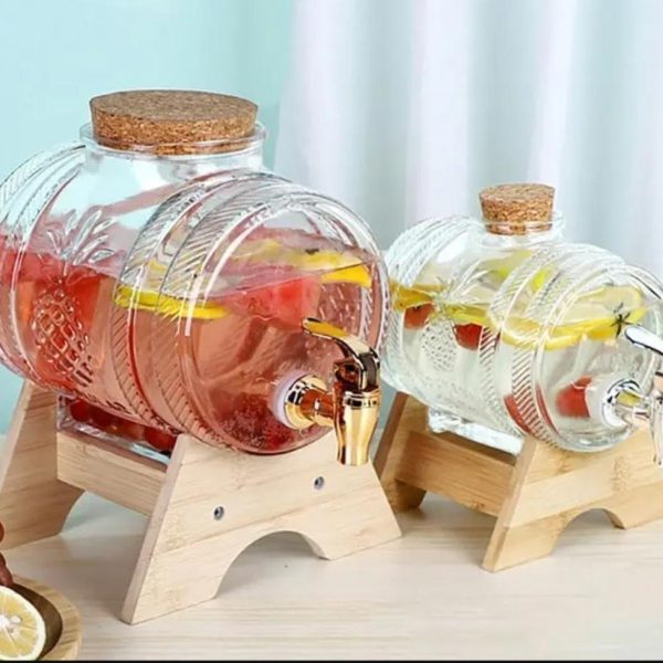 Premium Glass Barrel Beverage Dispenser