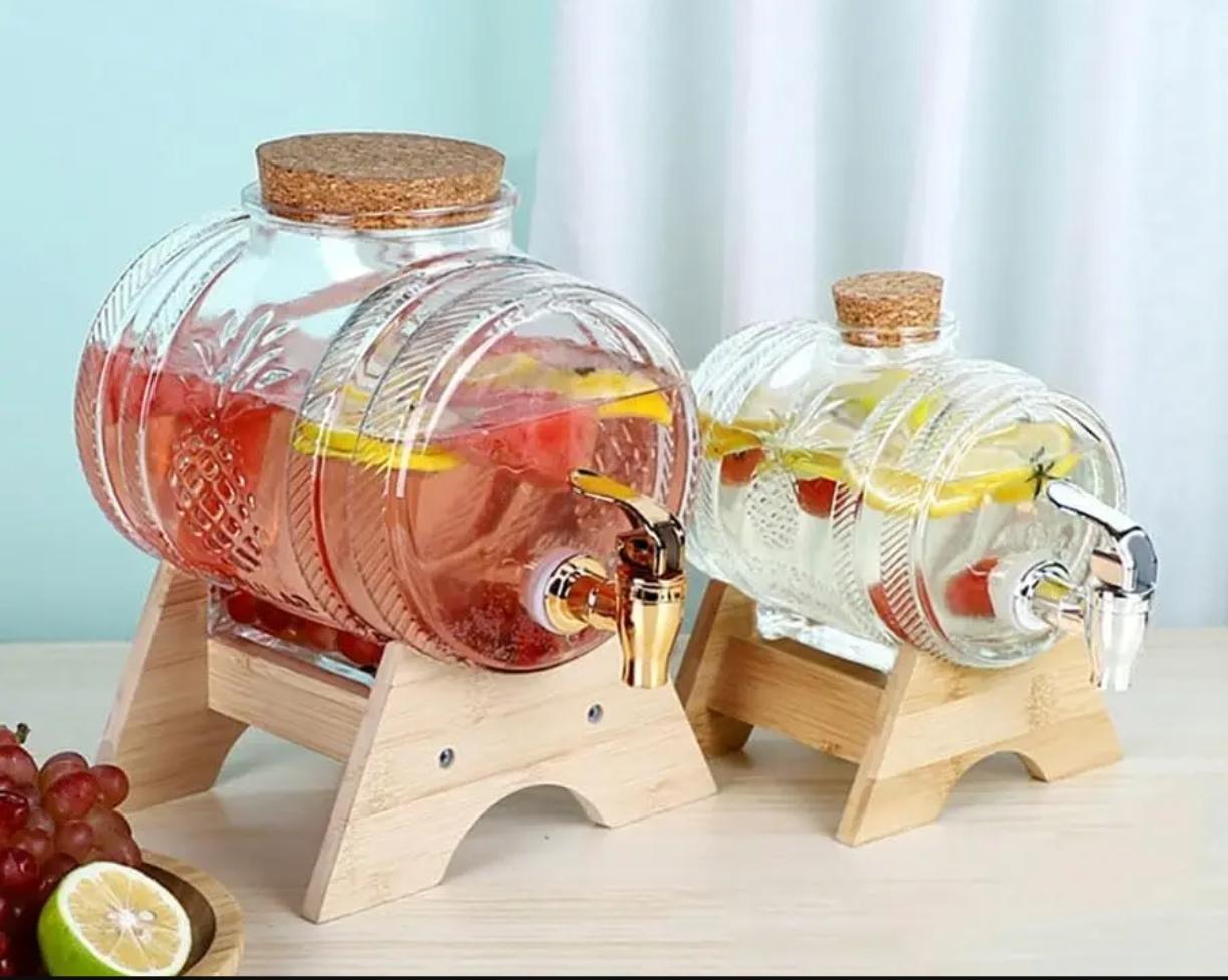 Premium Glass Barrel Beverage Dispenser