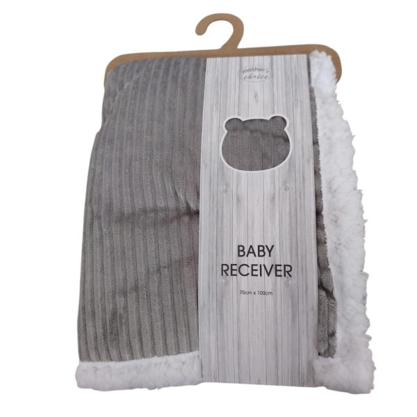 Mother's Choice SHERPA FLEECE STRIPE BLANKET
