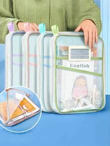 Transparent Mesh Document Bags