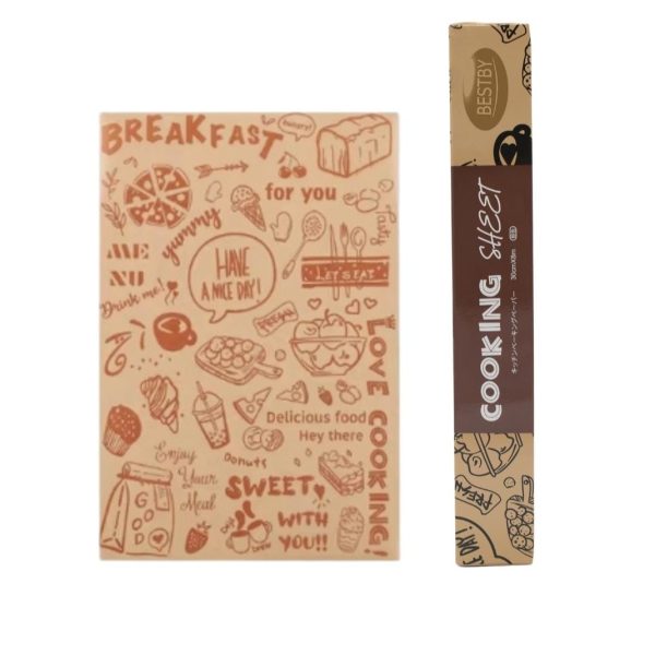 Alternative view of Retro Newspaper Design Pastry Baking Paper and Cooking Paper