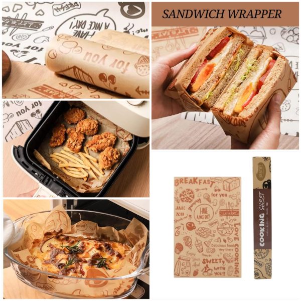 Retro Newspaper Design Pastry Baking Paper and Cooking Paper