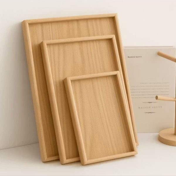 3pc Wooden Serving Tray