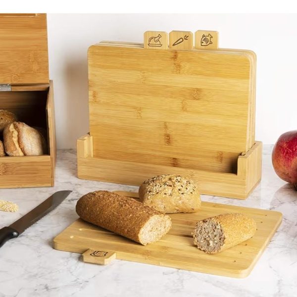 Alternative view of Eco Living Bamboo Chopping Board Set