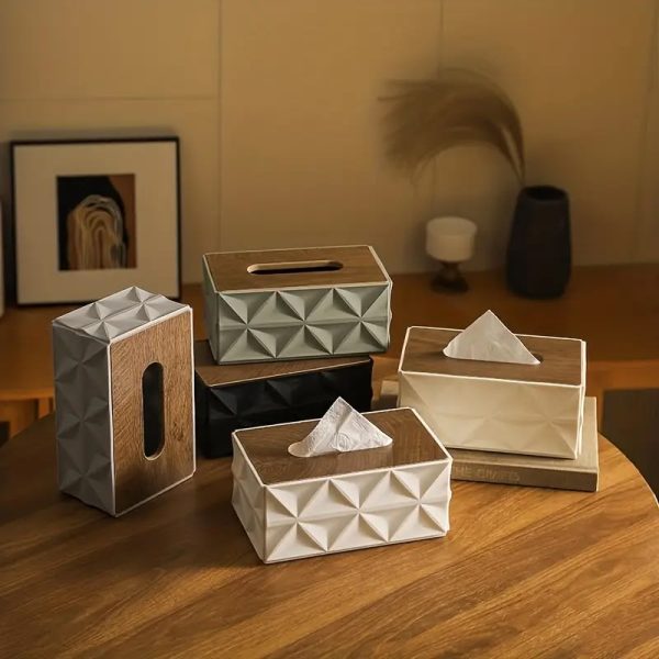 Geometric Plastic Tissue Box
