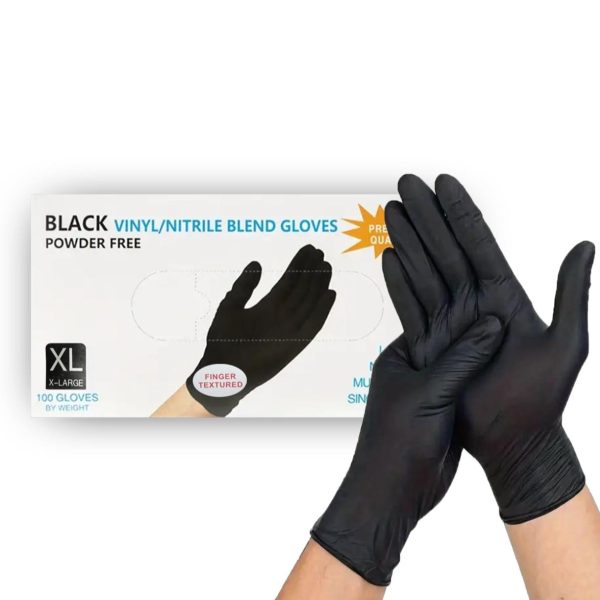 Black Disposable PVC 100pc Gloves