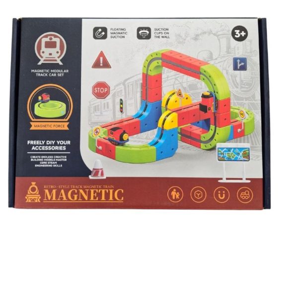 Magnetic Suspended Orbit Car Toy Track Set | 95-Piece DIY STEM Kit