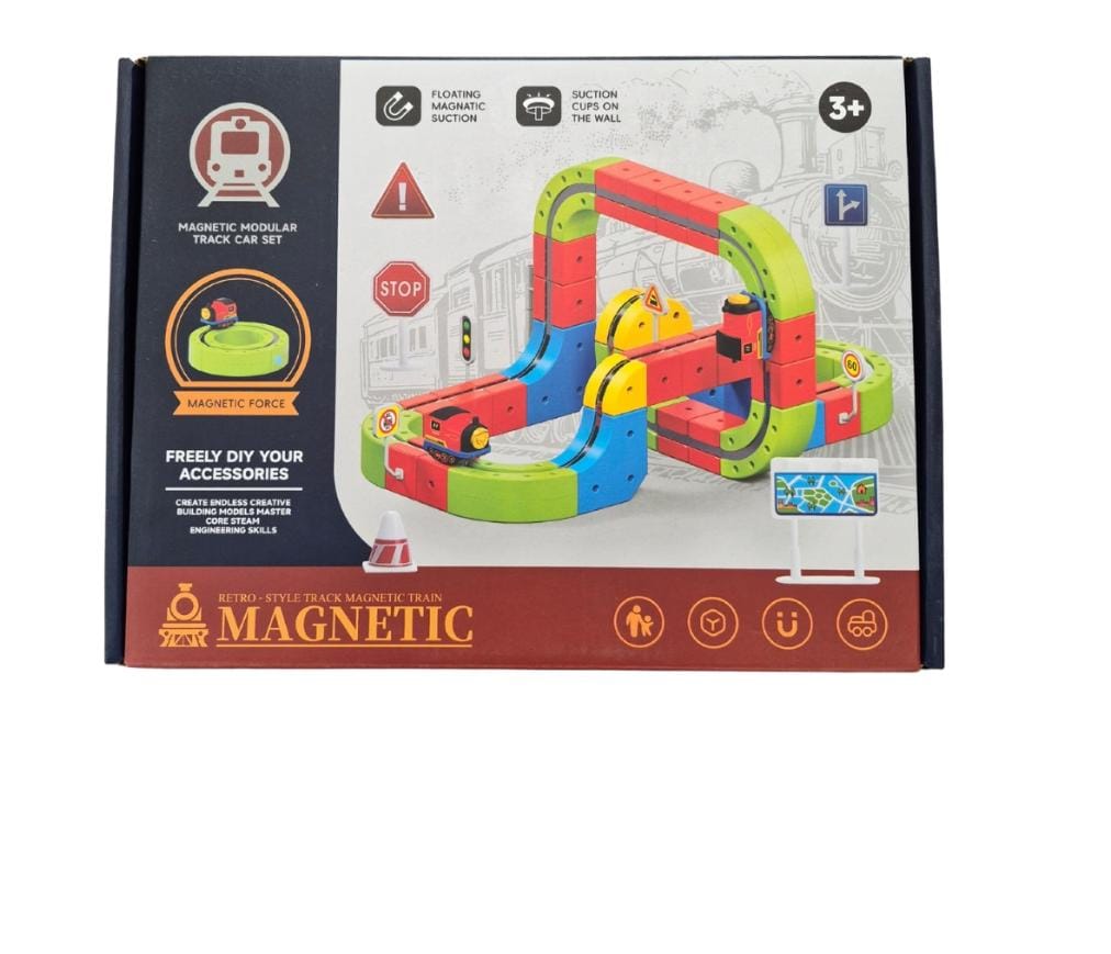 Magnetic Suspended Orbit Car Toy Track Set | 95-Piece DIY STEM Kit
