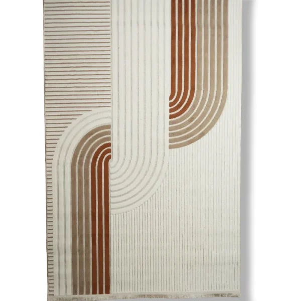Homezee rugs cream and dark copper product image