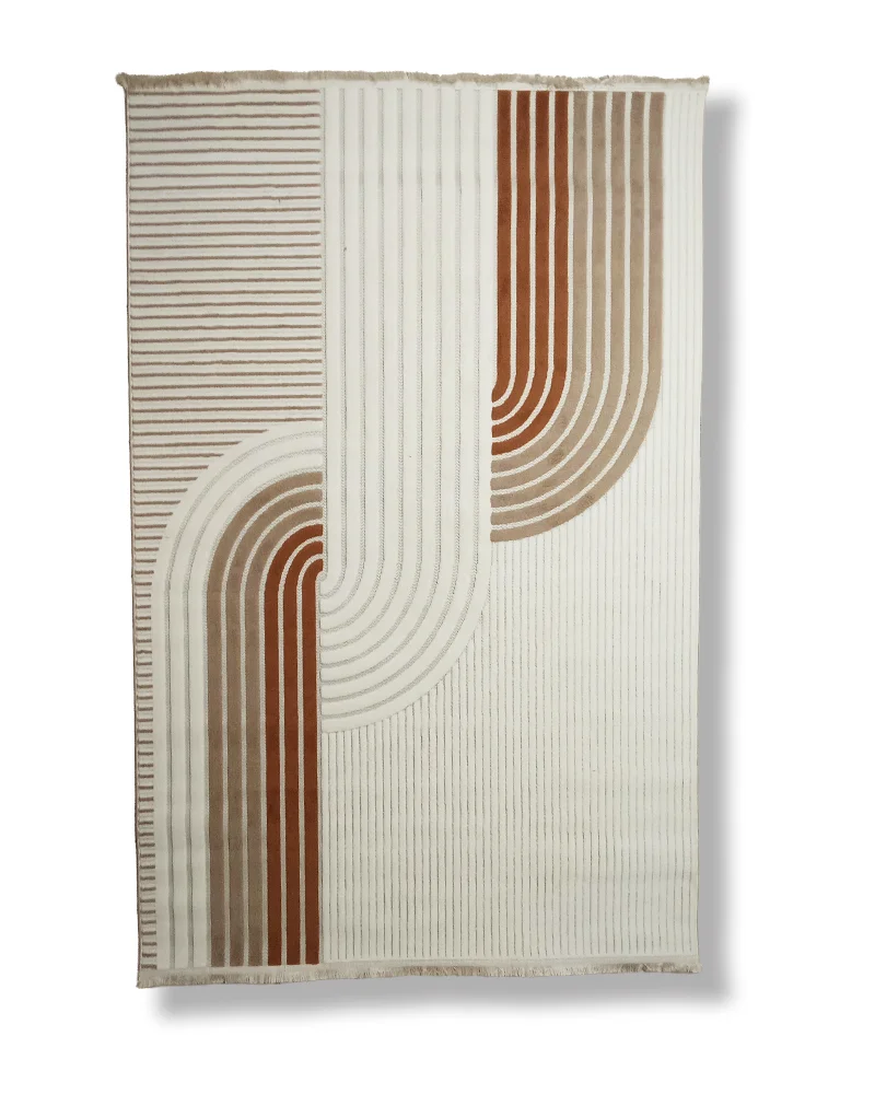 Homezee rugs cream and dark copper product image