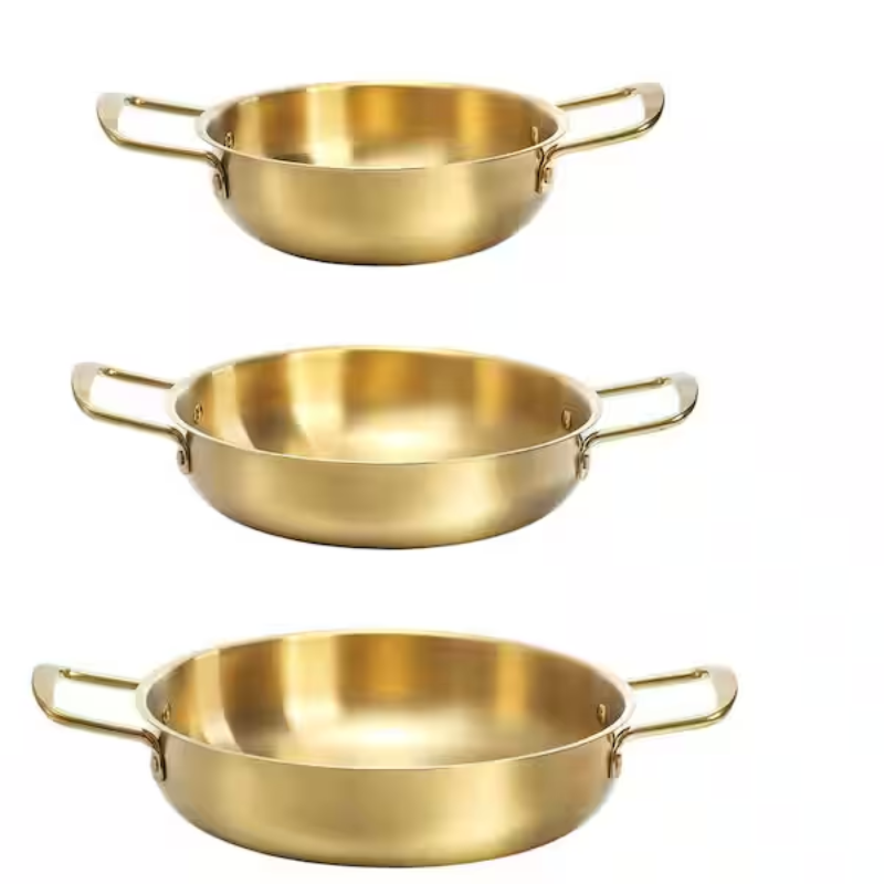 3pc Korean Gold noodle pot set