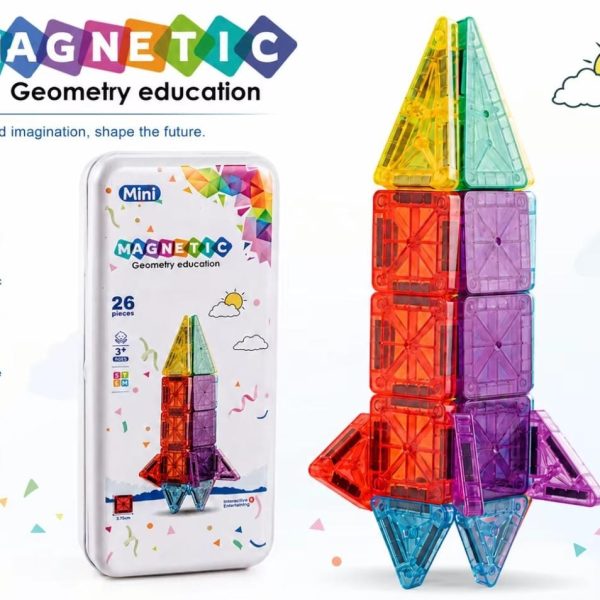 Mini Magnetic Tiles Travel Set 26pcs