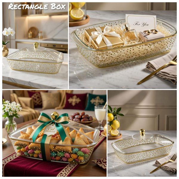 Luxurious Plastic Serving Box with Lid