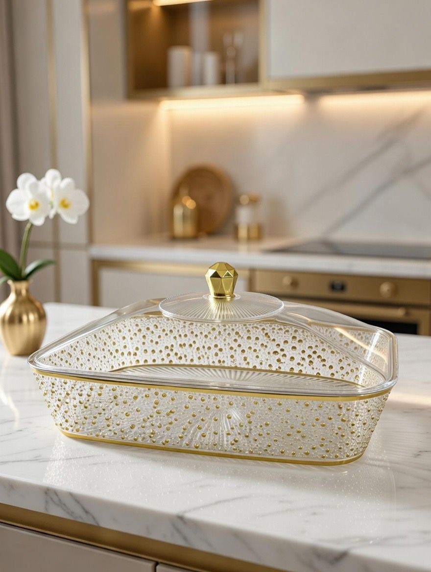 Luxurious Plastic Serving Box with Lid - Image 4