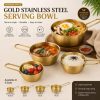 Gold Stainless Steel Serving Bowl (Set of 4)