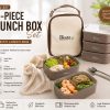3 Piece Lunch Box with Lunch Bag