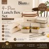 4 Piece Lunch Box with Lunch Bag