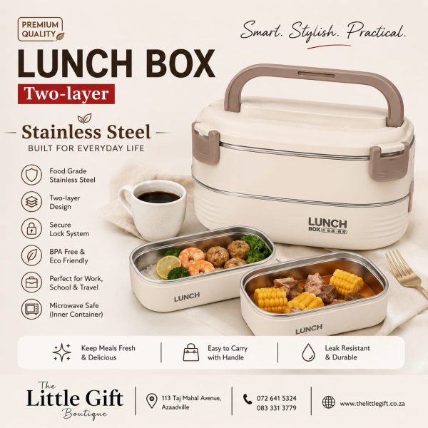 Lunch Box 2 Layer Stainless Steel
