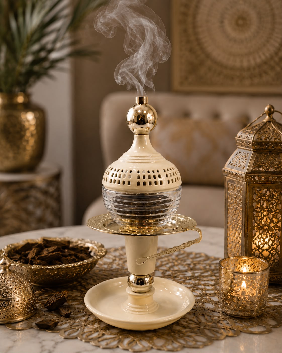 White Bakhoor Burner - Image 3