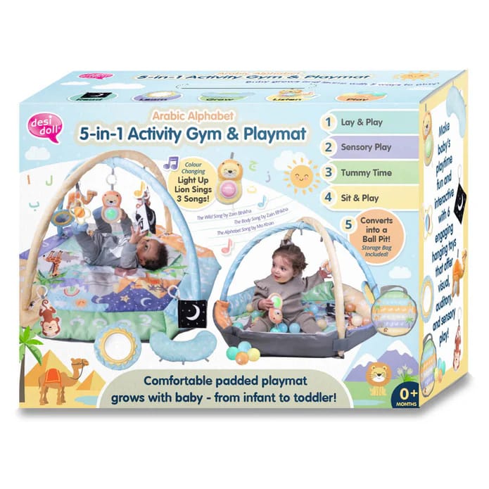 Desi Doll 5 in 1 Activity Gym and Playmat