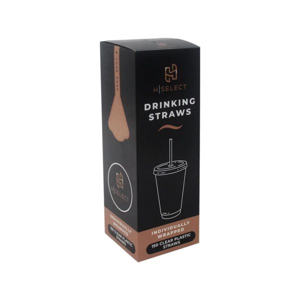 H-SELECT COLD DRINK STRAW CLEAR WRAPPED