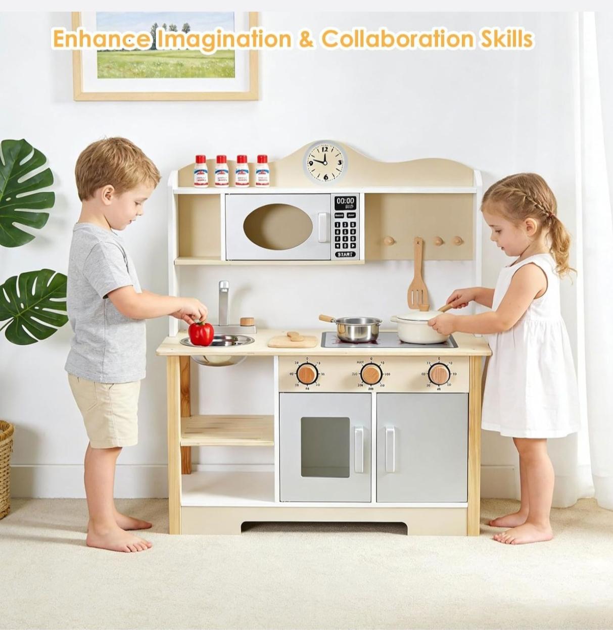 Stylish Wooden Kitchen with Accessories - Image 2