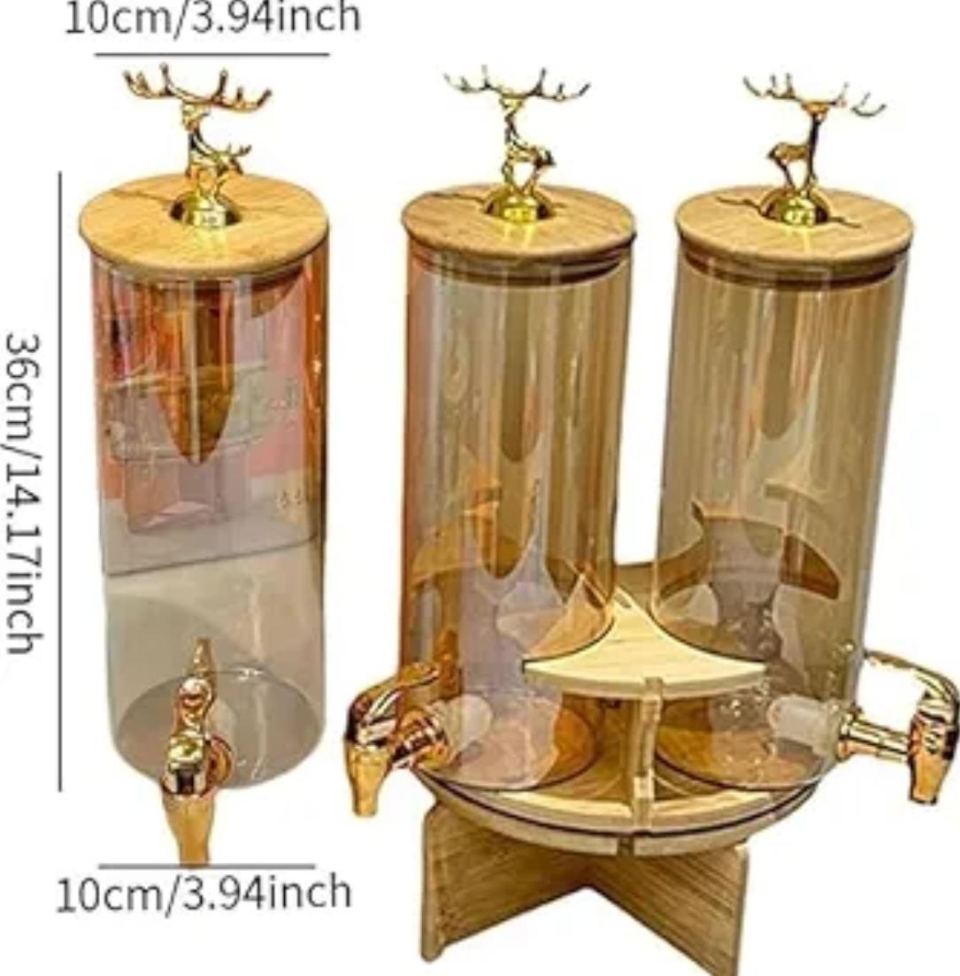 Rotating Glass Beverage Dispenser 1.85 litre - Image 2