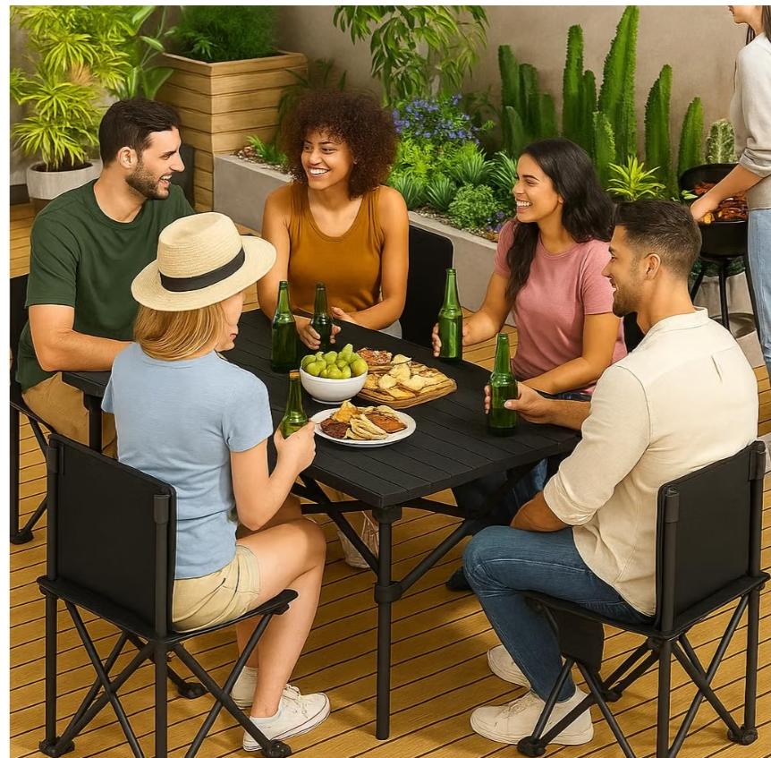 Egg Roll Portable Camping Table