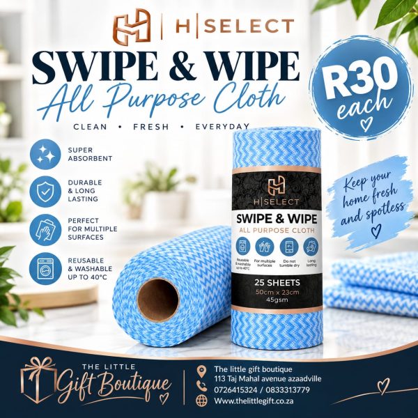 H-SELECT SWIPE & WIPE ALL PURPOSE CLOTH