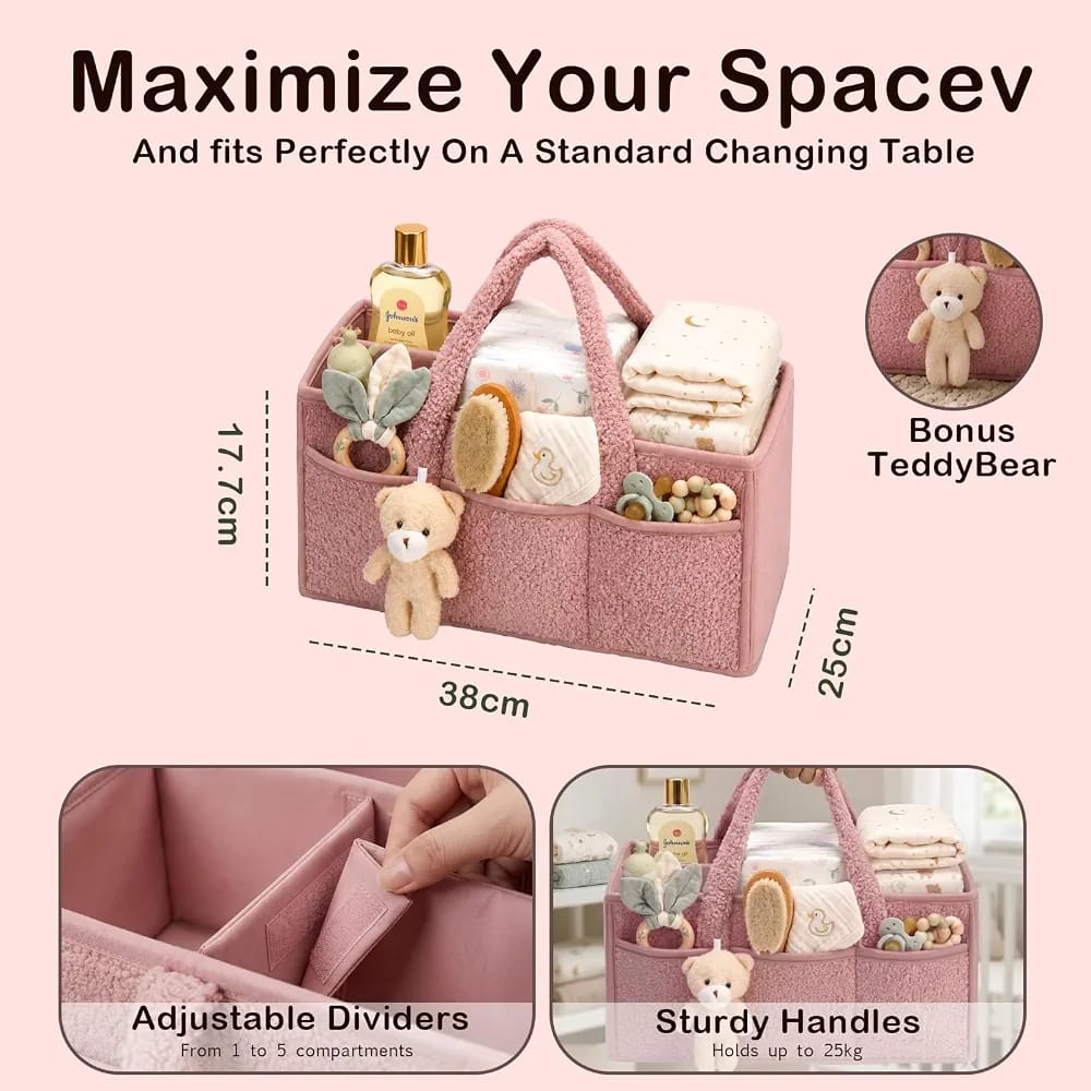 Stylish & Practical Diaper Caddy - Image 3