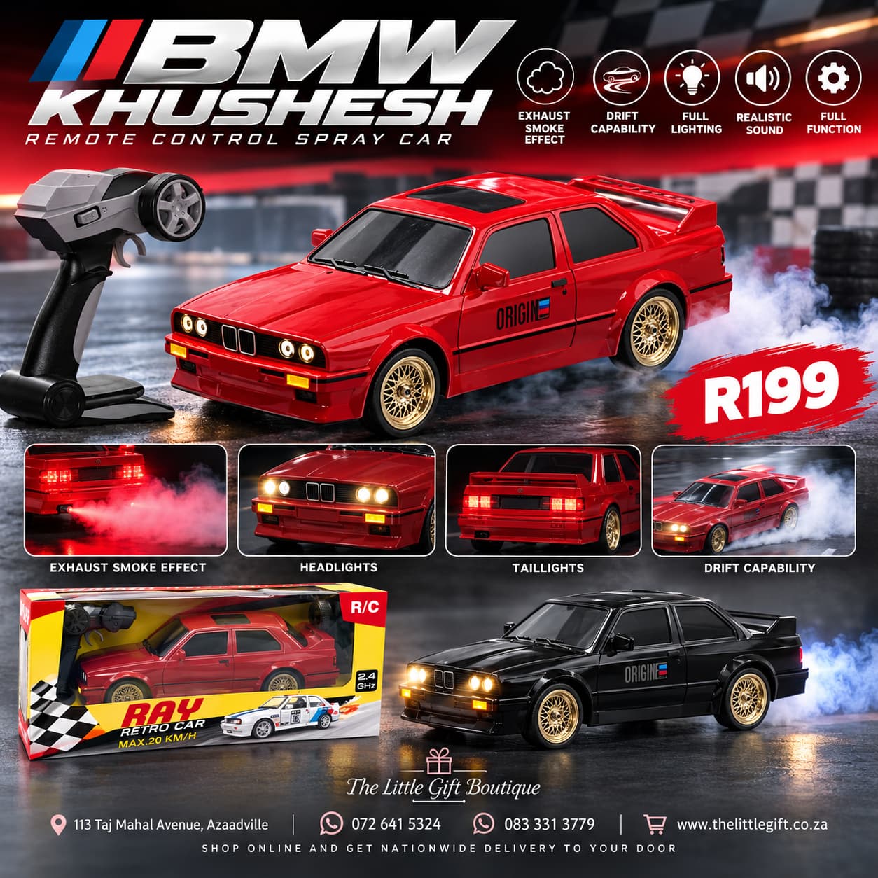 BMW Khushesh Remote Control Spray Car