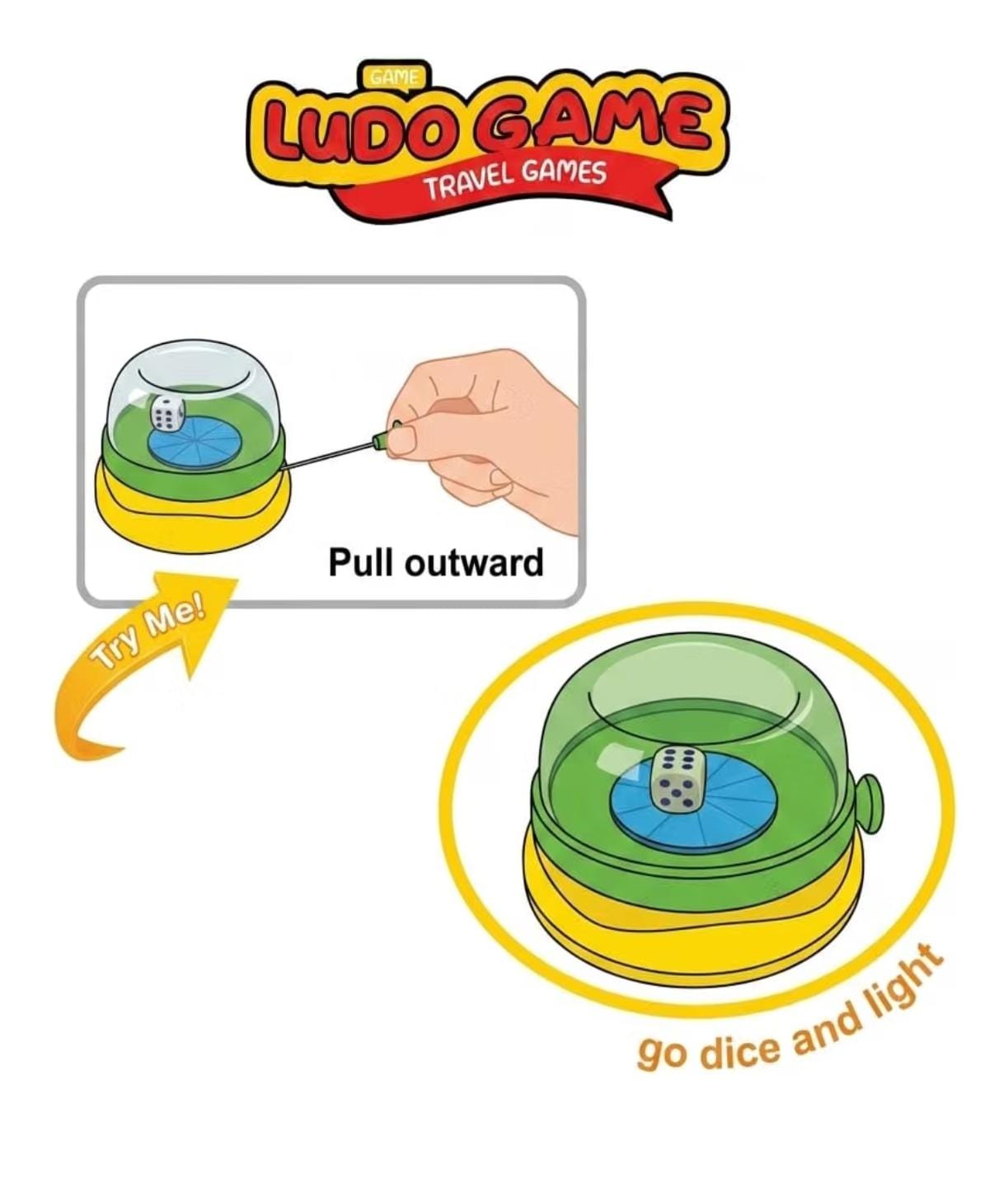 Giant Ludo Game With Light Up Dice Spinner - Image 5